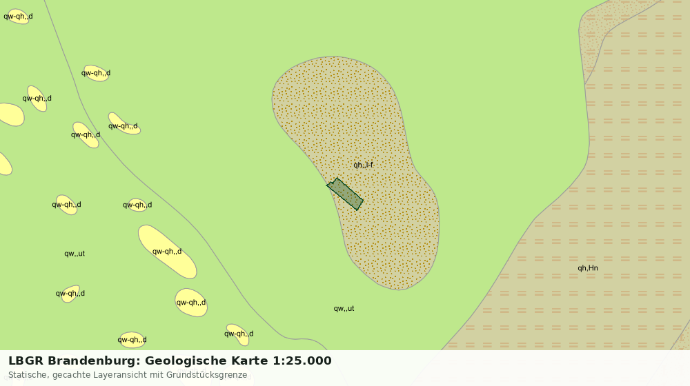 Statische Kartenansicht: LBGR Brandenburg: Geologische Karte 1:25.000