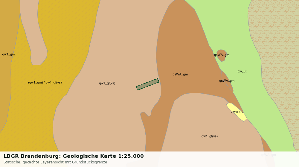Statische Kartenansicht: LBGR Brandenburg: Geologische Karte 1:25.000