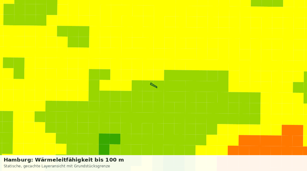 Statische Kartenansicht: Hamburg: Wärmeleitfähigkeit bis 100 m