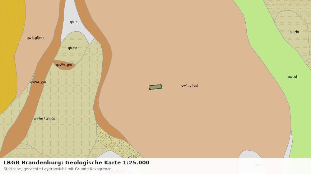 Statische Kartenansicht: LBGR Brandenburg: Geologische Karte 1:25.000
