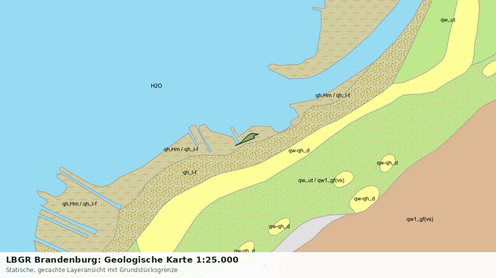 Statische Kartenansicht: LBGR Brandenburg: Geologische Karte 1:25.000