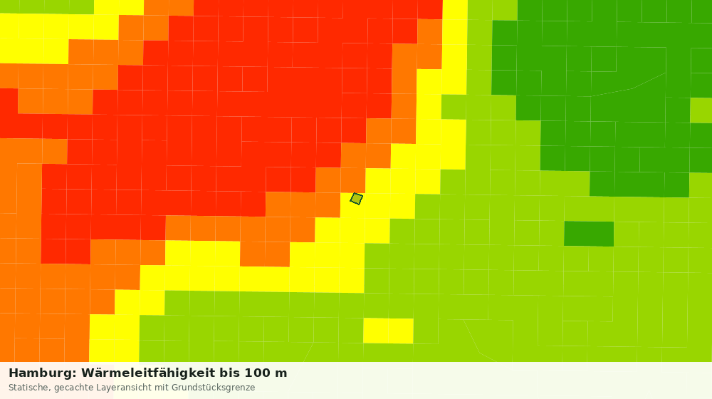 Statische Kartenansicht: Hamburg: Wärmeleitfähigkeit bis 100 m