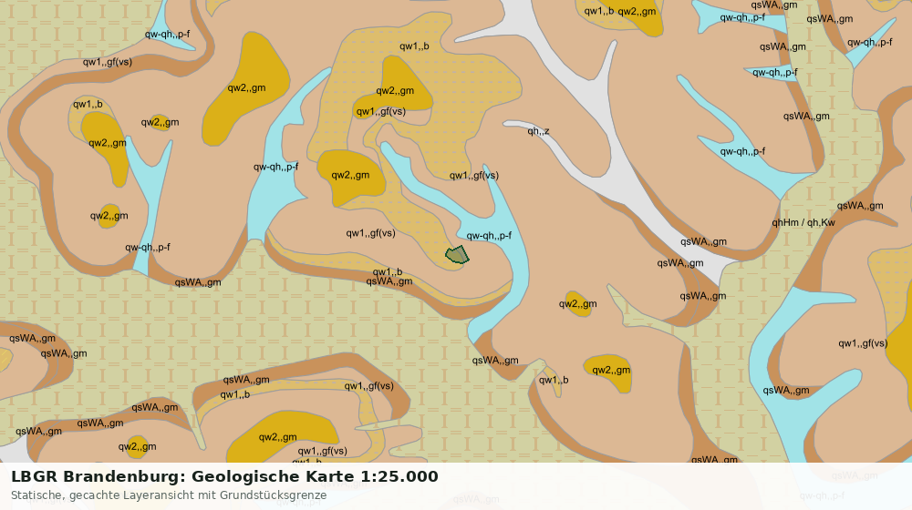 Statische Kartenansicht: LBGR Brandenburg: Geologische Karte 1:25.000