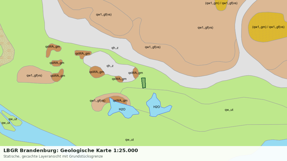 Statische Kartenansicht: LBGR Brandenburg: Geologische Karte 1:25.000