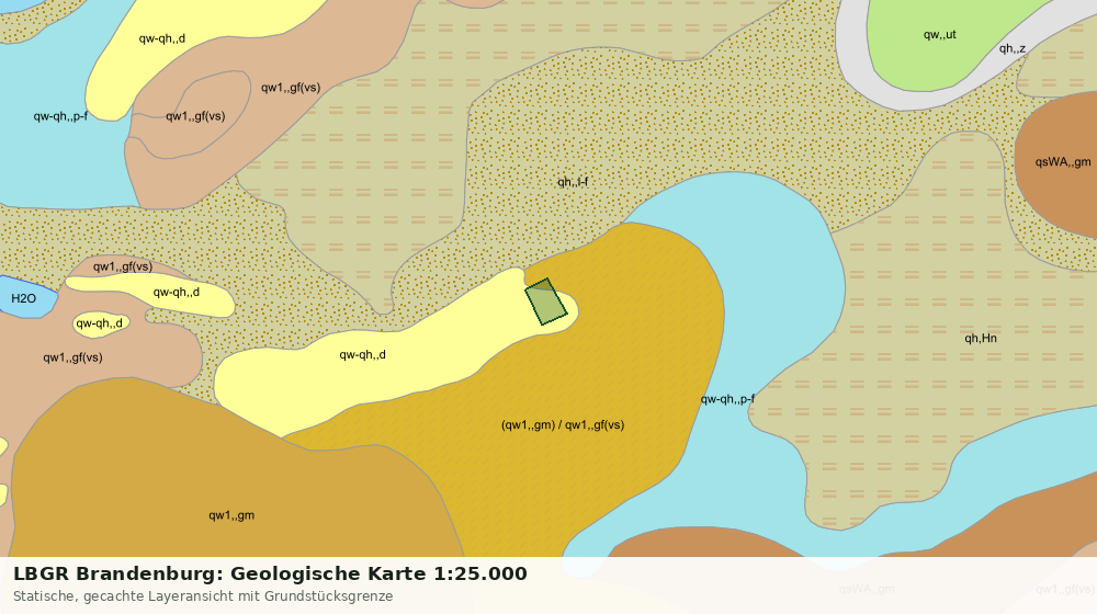 Statische Kartenansicht: LBGR Brandenburg: Geologische Karte 1:25.000