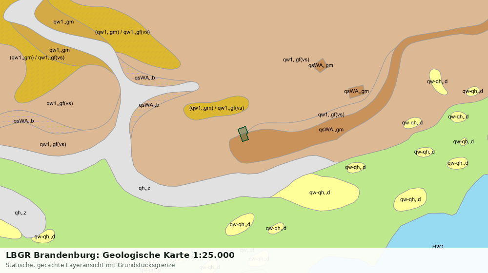 Statische Kartenansicht: LBGR Brandenburg: Geologische Karte 1:25.000