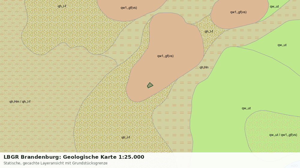 Statische Kartenansicht: LBGR Brandenburg: Geologische Karte 1:25.000