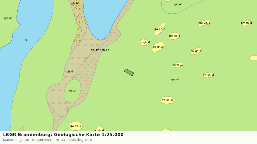 Statische Kartenansicht: LBGR Brandenburg: Geologische Karte 1:25.000