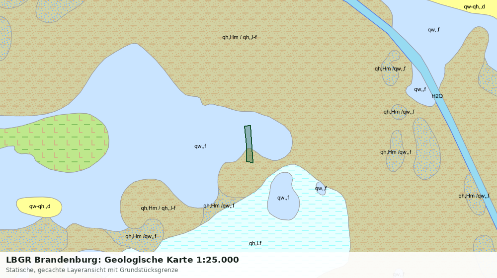 Statische Kartenansicht: LBGR Brandenburg: Geologische Karte 1:25.000