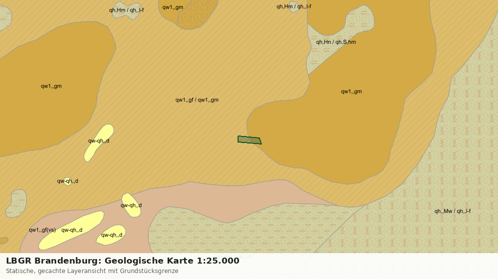 Statische Kartenansicht: LBGR Brandenburg: Geologische Karte 1:25.000
