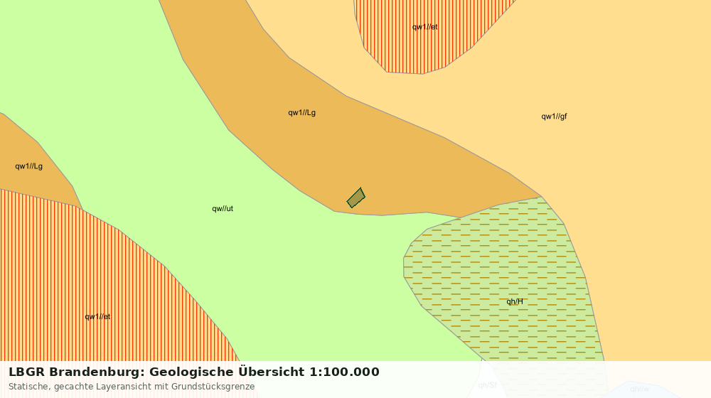 Statische Kartenansicht: LBGR Brandenburg: Geologische Übersicht 1:100.000