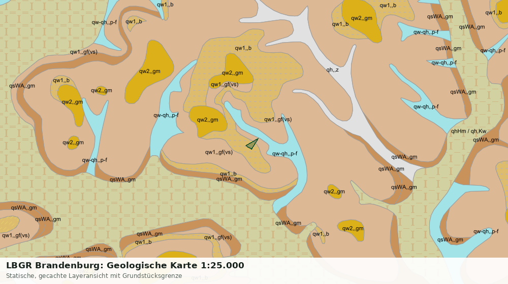 Statische Kartenansicht: LBGR Brandenburg: Geologische Karte 1:25.000