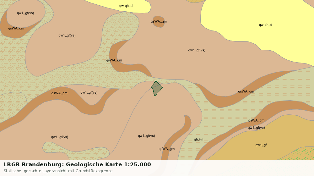 Statische Kartenansicht: LBGR Brandenburg: Geologische Karte 1:25.000