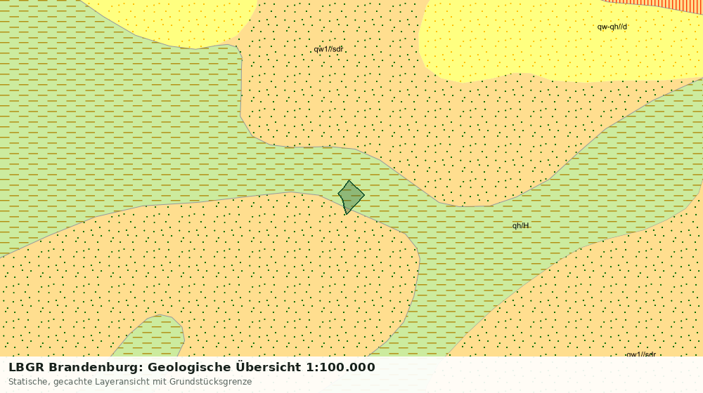 Statische Kartenansicht: LBGR Brandenburg: Geologische Übersicht 1:100.000