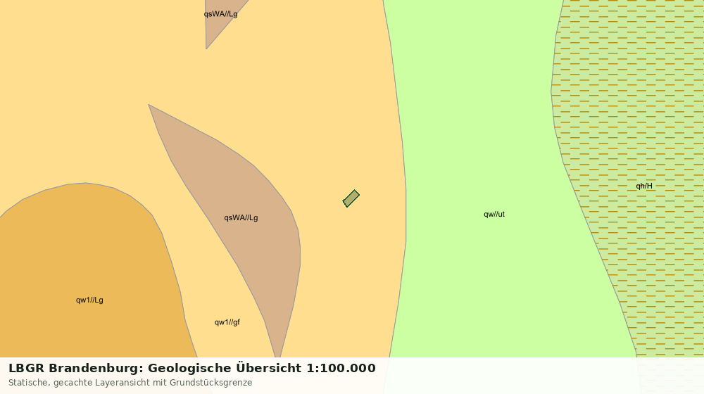 Statische Kartenansicht: LBGR Brandenburg: Geologische Übersicht 1:100.000