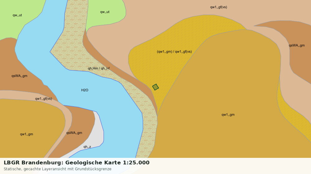 Statische Kartenansicht: LBGR Brandenburg: Geologische Karte 1:25.000