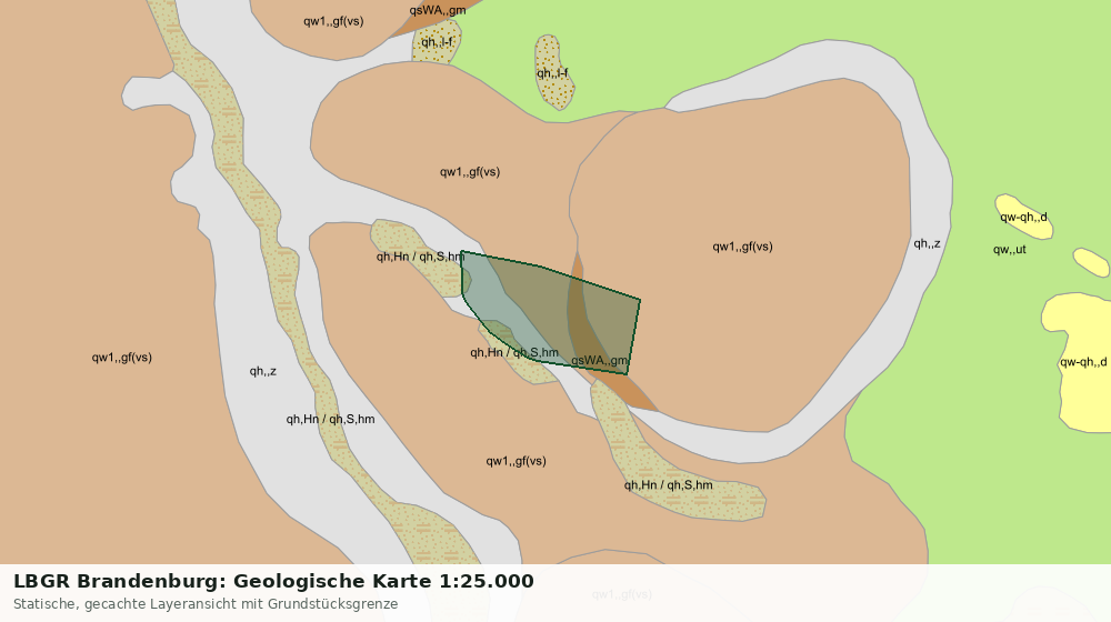 Statische Kartenansicht: LBGR Brandenburg: Geologische Karte 1:25.000