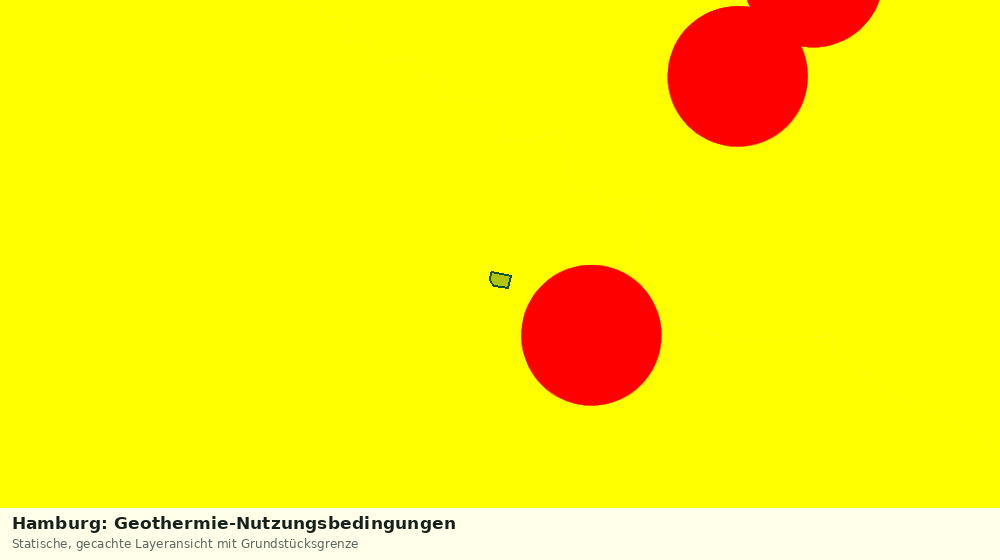 Statische Kartenansicht: Hamburg: Geothermie-Nutzungsbedingungen