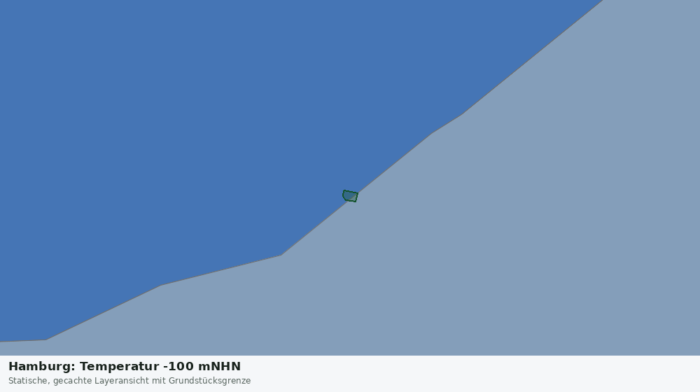 Statische Kartenansicht: Hamburg: Temperatur -100 mNHN