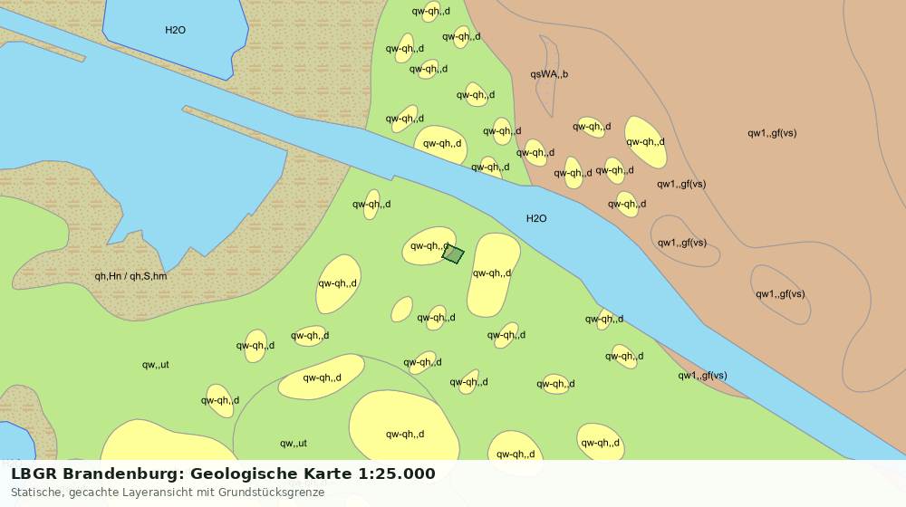 Statische Kartenansicht: LBGR Brandenburg: Geologische Karte 1:25.000