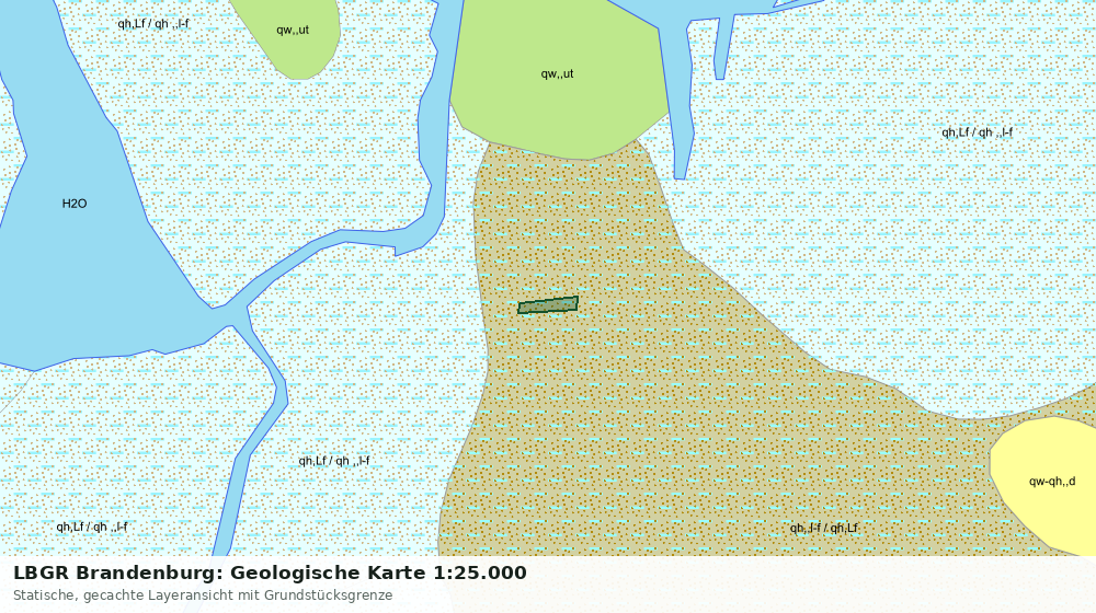 Statische Kartenansicht: LBGR Brandenburg: Geologische Karte 1:25.000