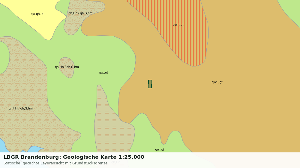 Statische Kartenansicht: LBGR Brandenburg: Geologische Karte 1:25.000