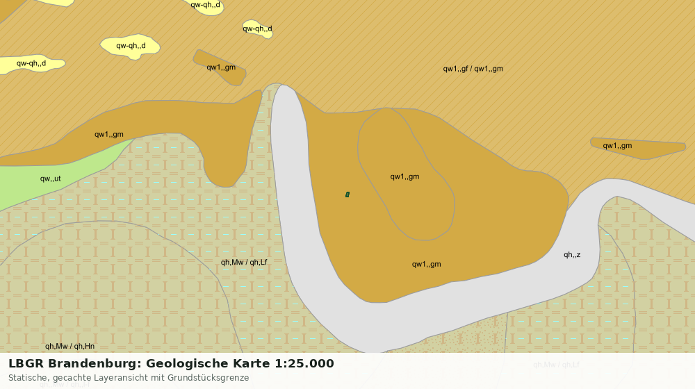Statische Kartenansicht: LBGR Brandenburg: Geologische Karte 1:25.000