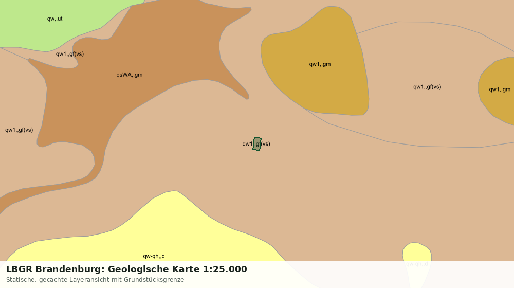 Statische Kartenansicht: LBGR Brandenburg: Geologische Karte 1:25.000