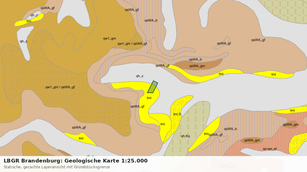 Statische Kartenansicht: LBGR Brandenburg: Geologische Karte 1:25.000