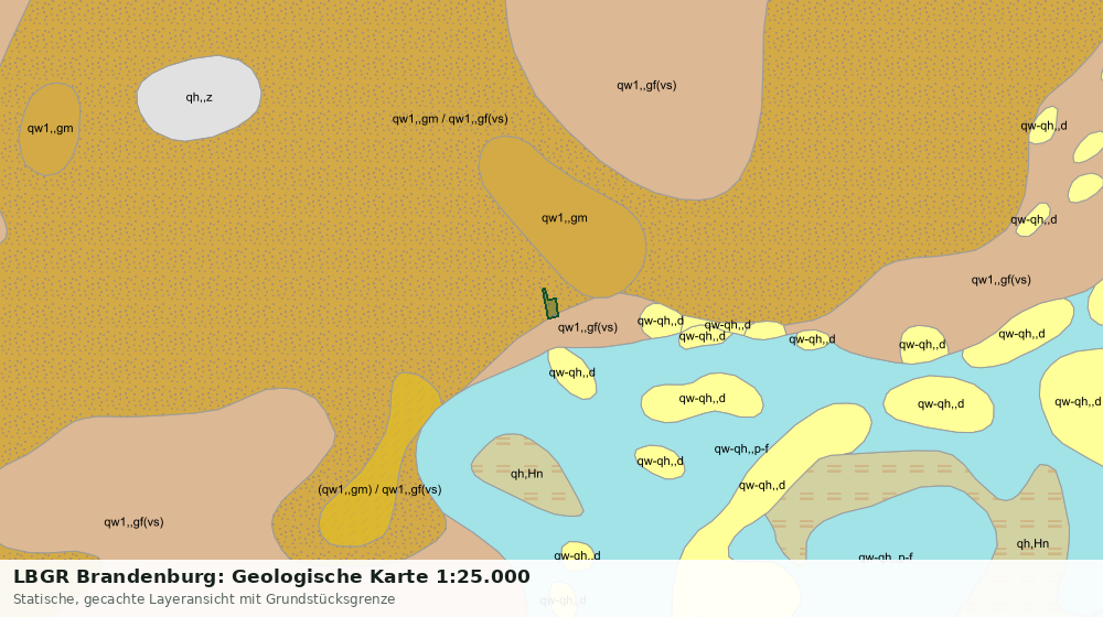 Statische Kartenansicht: LBGR Brandenburg: Geologische Karte 1:25.000