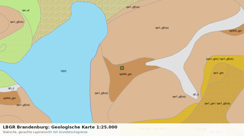 Statische Kartenansicht: LBGR Brandenburg: Geologische Karte 1:25.000