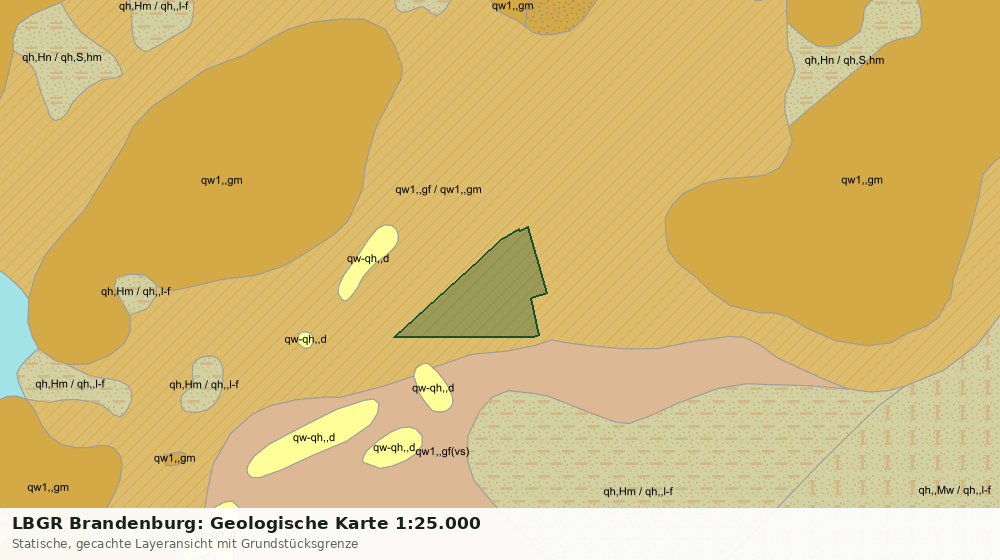 Statische Kartenansicht: LBGR Brandenburg: Geologische Karte 1:25.000
