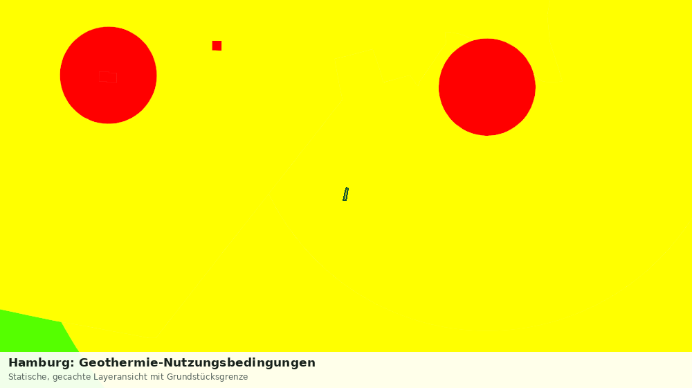 Statische Kartenansicht: Hamburg: Geothermie-Nutzungsbedingungen