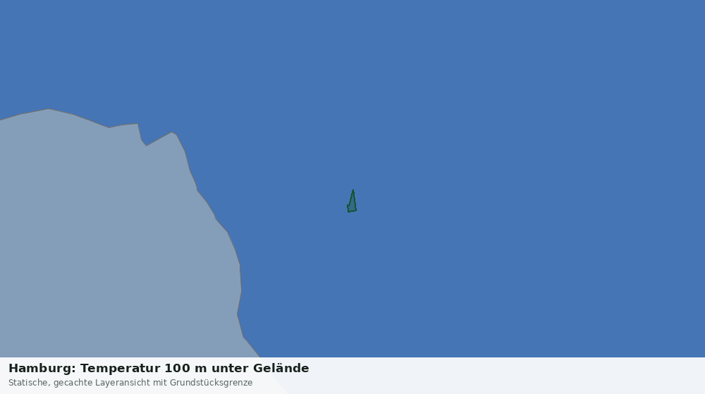 Statische Kartenansicht: Hamburg: Temperatur 100 m unter Gelände