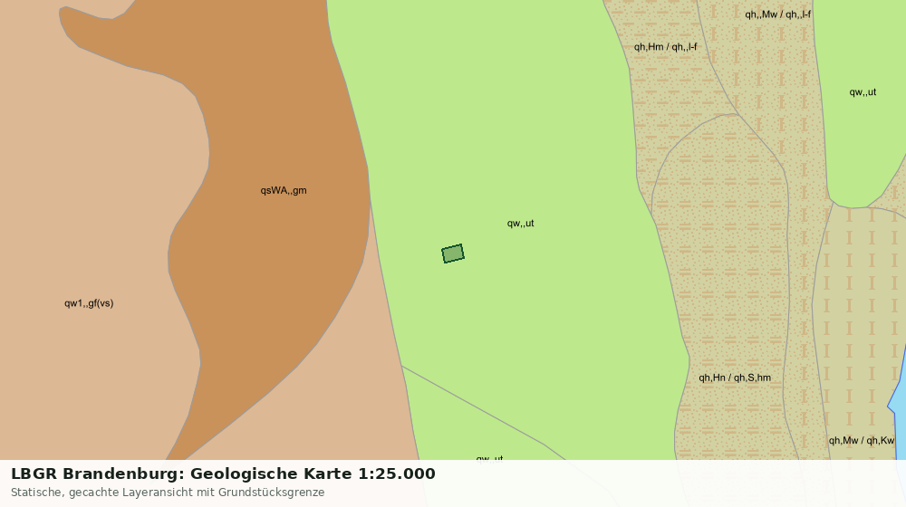 Statische Kartenansicht: LBGR Brandenburg: Geologische Karte 1:25.000