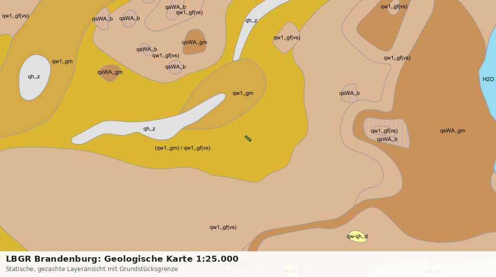 Statische Kartenansicht: LBGR Brandenburg: Geologische Karte 1:25.000