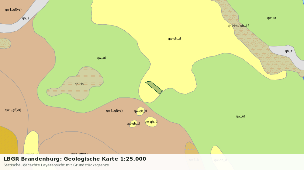 Statische Kartenansicht: LBGR Brandenburg: Geologische Karte 1:25.000