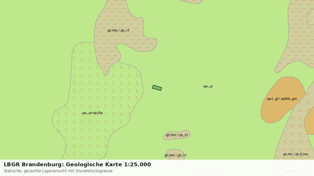 Statische Kartenansicht: LBGR Brandenburg: Geologische Karte 1:25.000