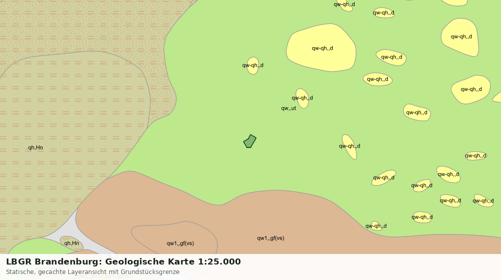 Statische Kartenansicht: LBGR Brandenburg: Geologische Karte 1:25.000