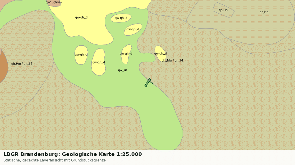 Statische Kartenansicht: LBGR Brandenburg: Geologische Karte 1:25.000