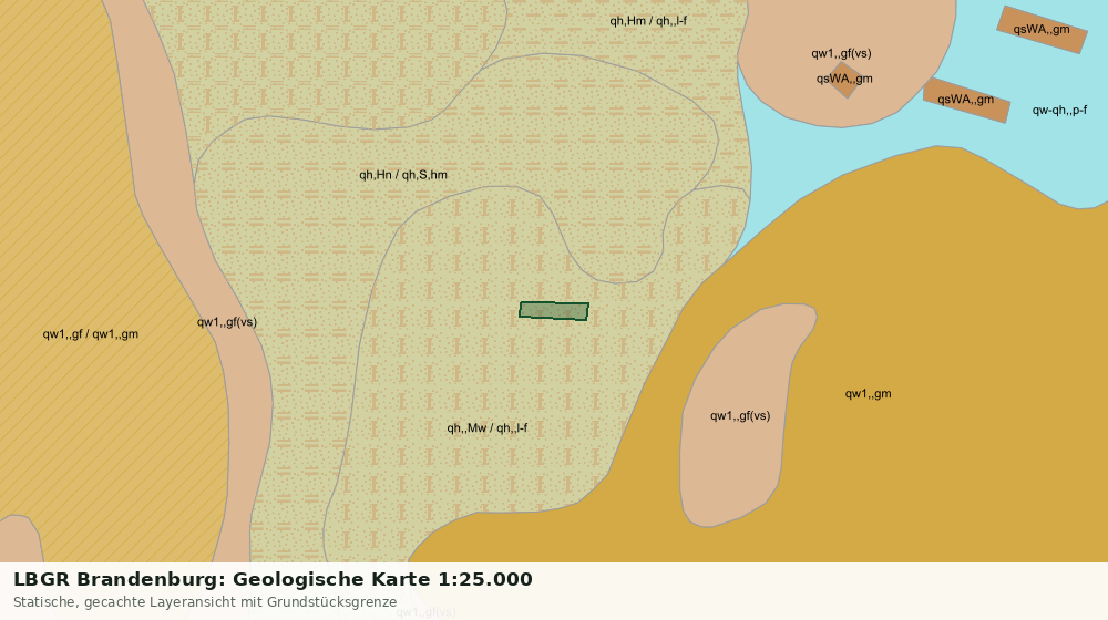 Statische Kartenansicht: LBGR Brandenburg: Geologische Karte 1:25.000