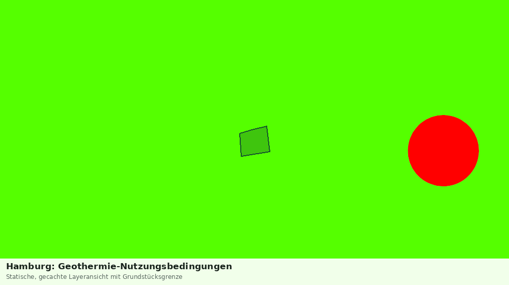 Statische Kartenansicht: Hamburg: Geothermie-Nutzungsbedingungen