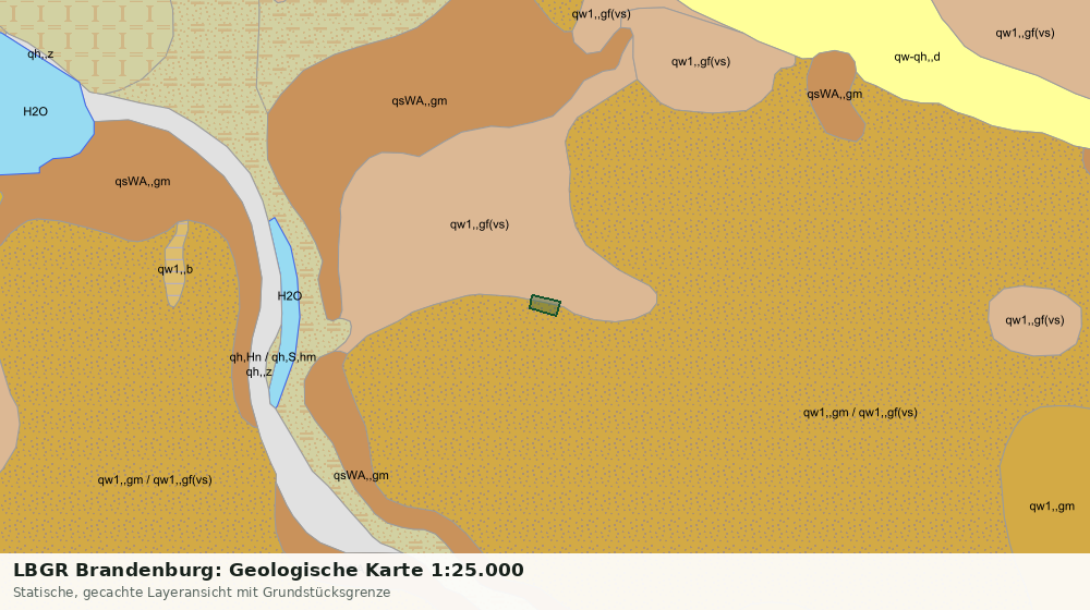Statische Kartenansicht: LBGR Brandenburg: Geologische Karte 1:25.000