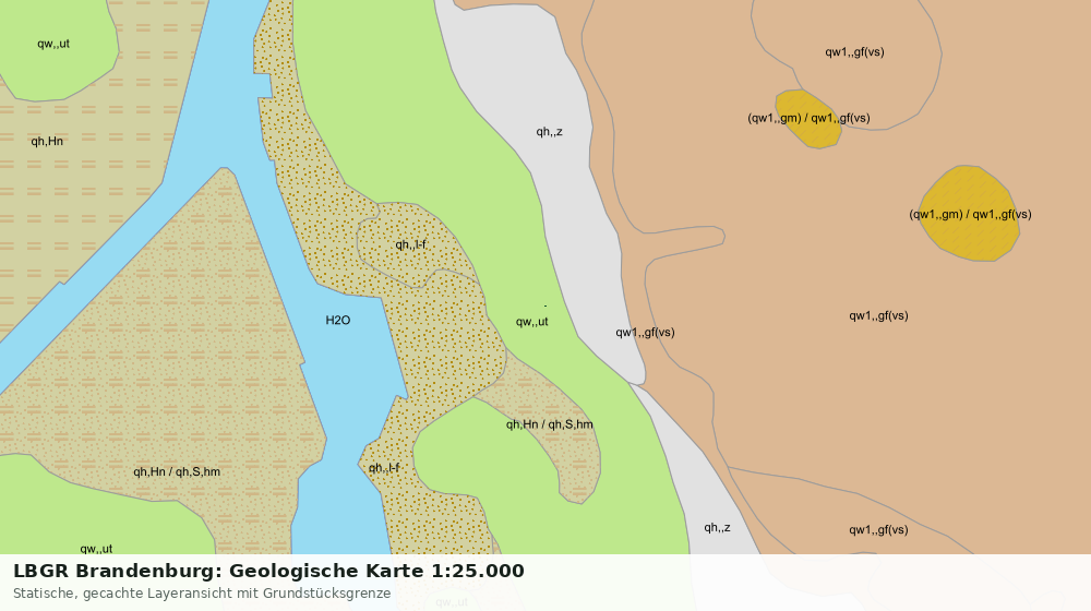 Statische Kartenansicht: LBGR Brandenburg: Geologische Karte 1:25.000