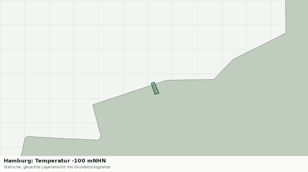 Statische Kartenansicht: Hamburg: Temperatur -100 mNHN