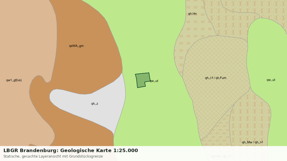 Statische Kartenansicht: LBGR Brandenburg: Geologische Karte 1:25.000