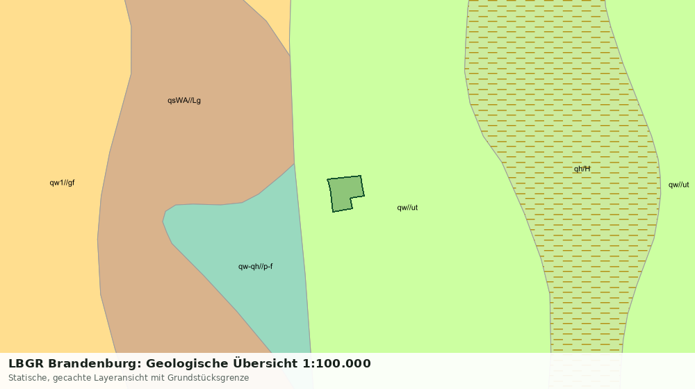 Statische Kartenansicht: LBGR Brandenburg: Geologische Übersicht 1:100.000