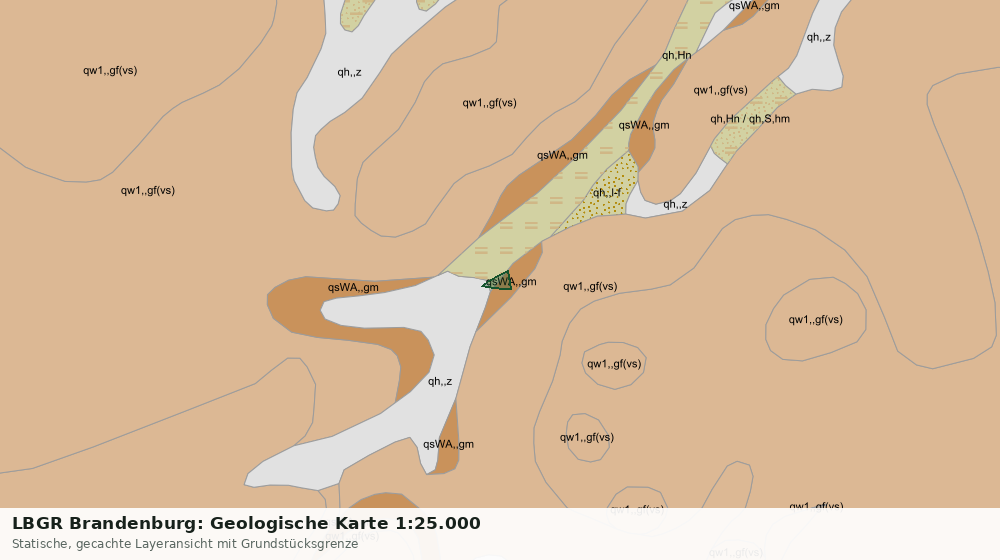 Statische Kartenansicht: LBGR Brandenburg: Geologische Karte 1:25.000