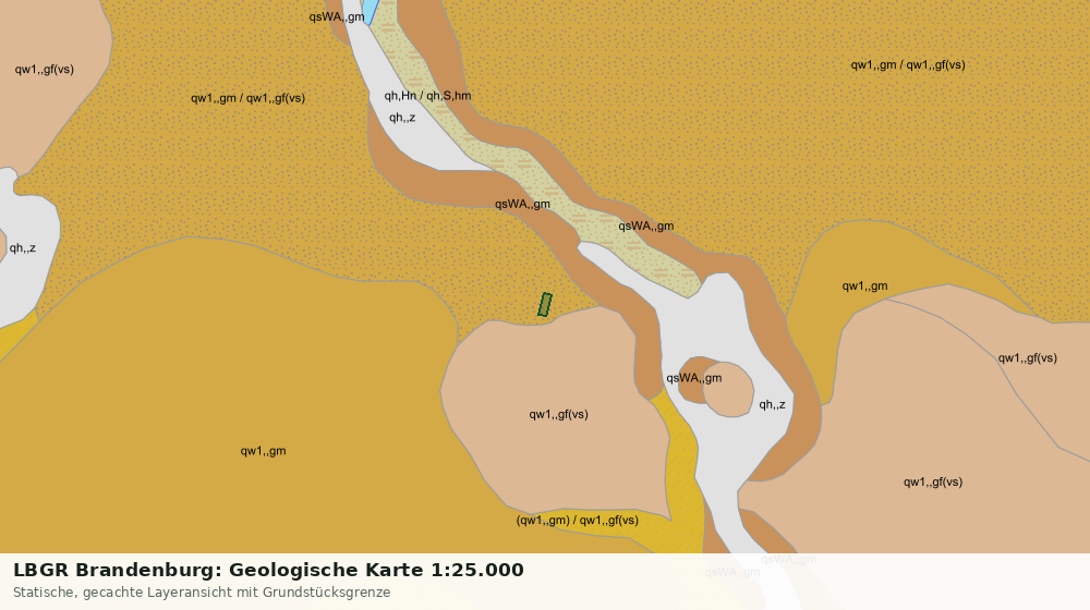 Statische Kartenansicht: LBGR Brandenburg: Geologische Karte 1:25.000