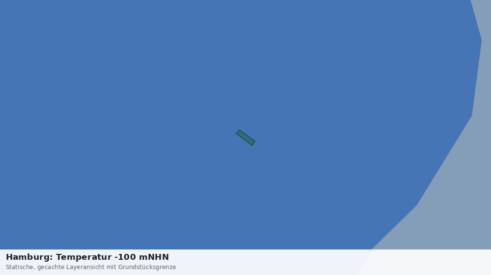 Statische Kartenansicht: Hamburg: Temperatur -100 mNHN